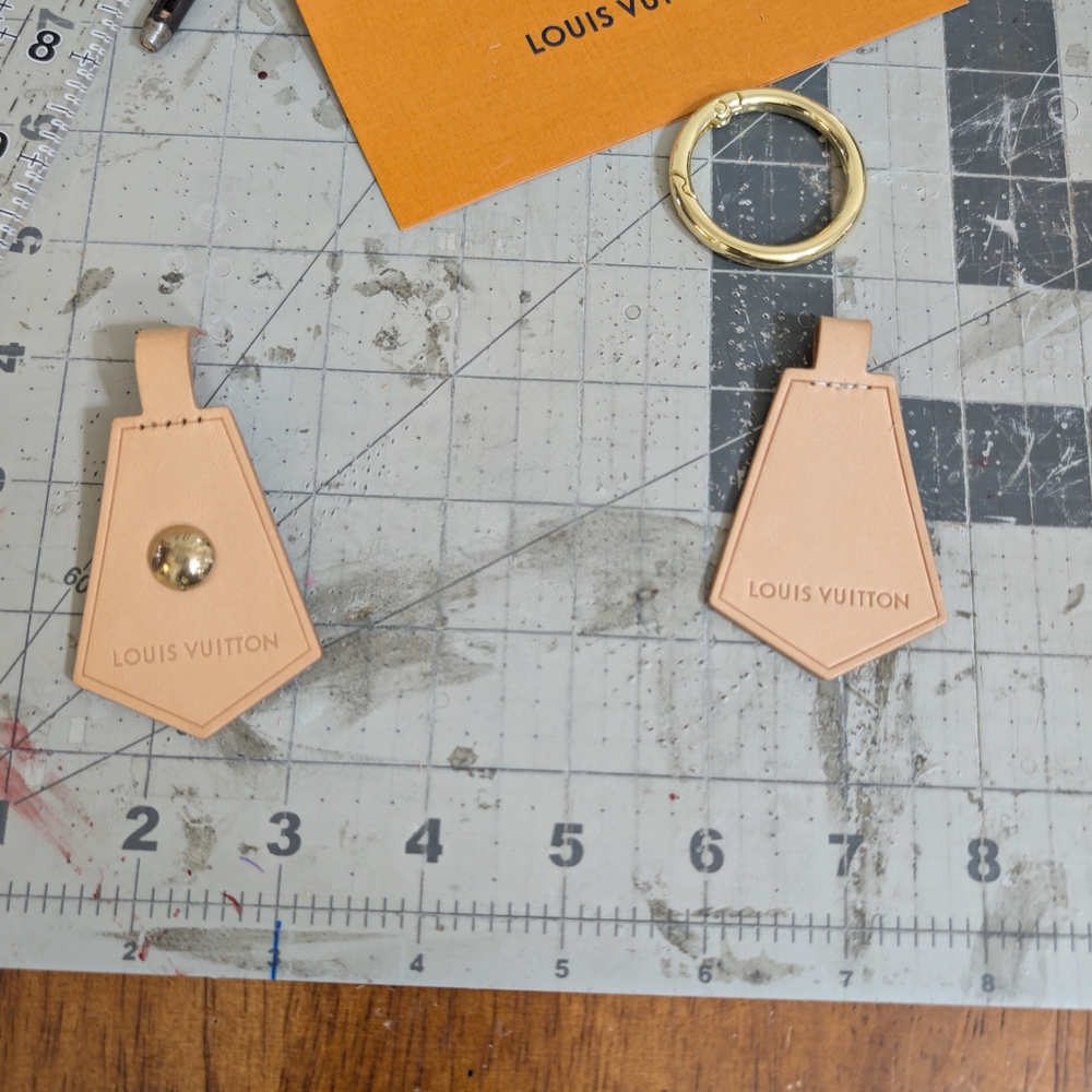 Upcycled Keychain Made W Authentic Louis Vuitton Materials - Picture 7 of 9